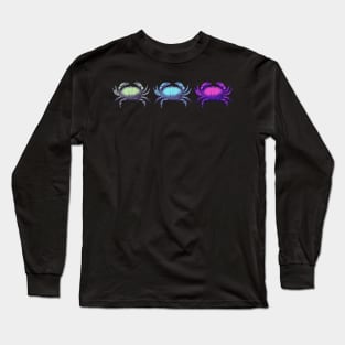 Fun Vintage Illustration Crabs Shirt Long Sleeve T-Shirt